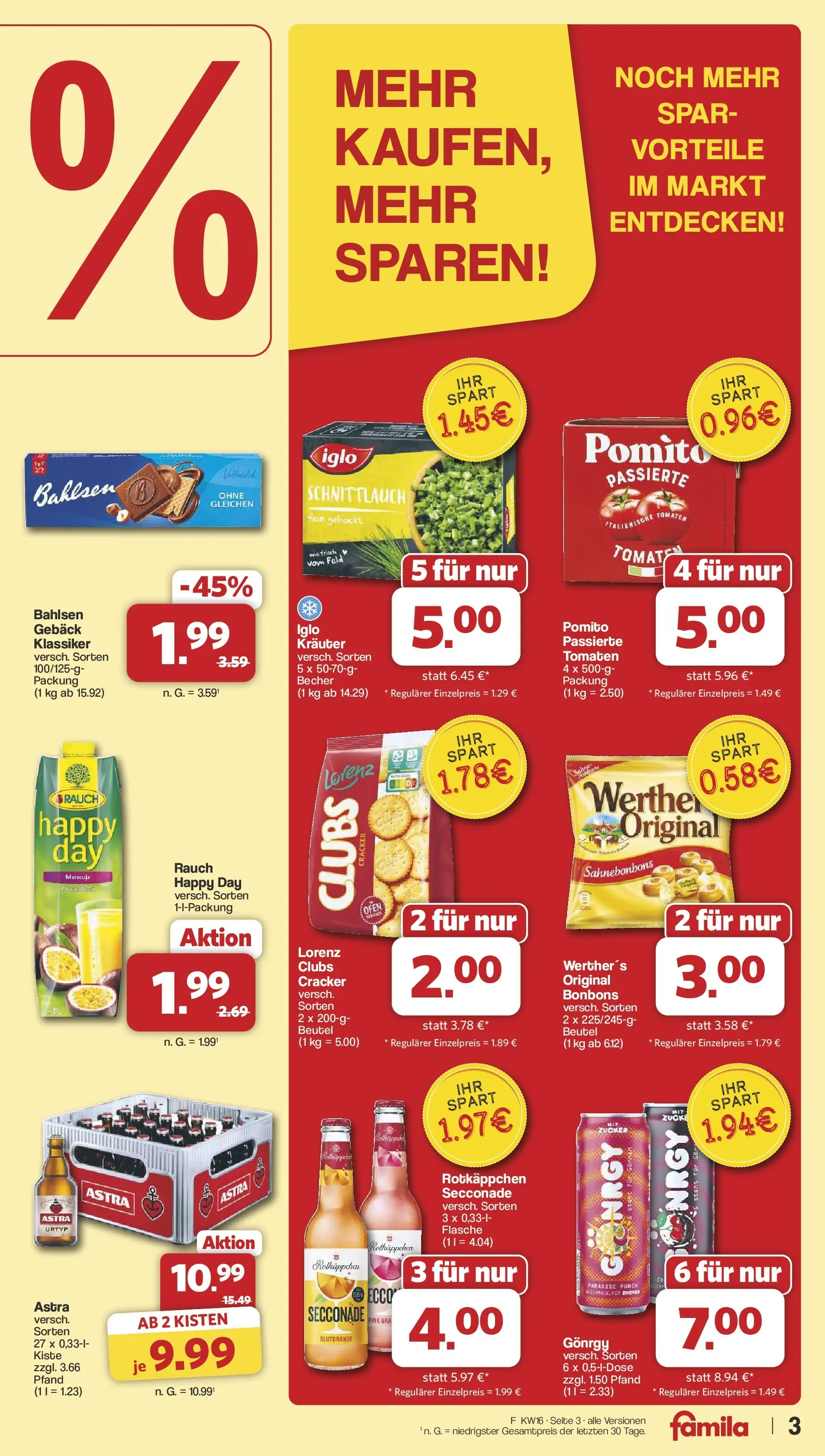 Famila Nordwest Wochenangebote (ab 13.04.2026) zum Blättern | Seite: 3 | Produkte: Ofen, Astra, Tomaten, Zucker