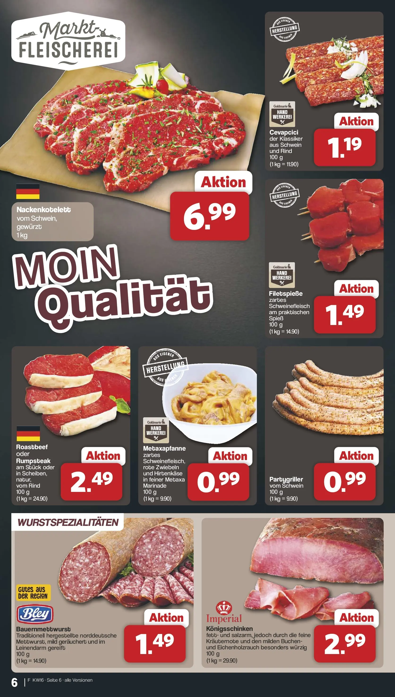 Famila Nordwest Wochenangebote (ab 13.04.2026) zum Blättern | Seite: 6 | Produkte: Cevapcici, Roastbeef, Zwiebeln, Schweinefleisch