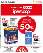 COOP Sconti fino al 50% - al 22.04.2026