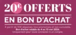 Jennyfer 20 &euro; offerts en bon d'achat - au 13.05.2026