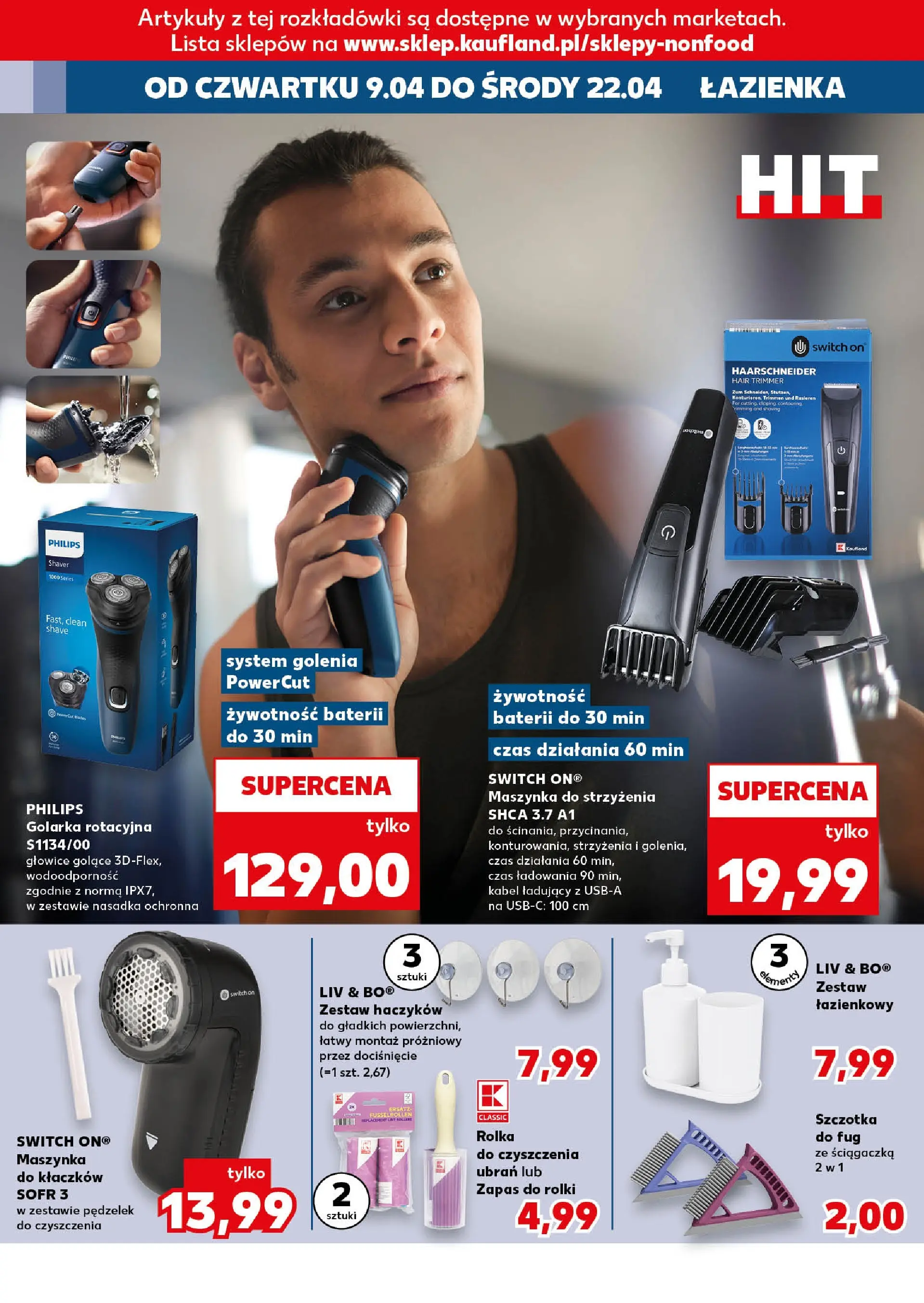 Kaufland gazetka - Złap Okazje od 09.04.2026 - od jutra PDF | Strona: 8 | Produkty: Kabel, Golarka, Maszynka do strzyżenia, Szczotka