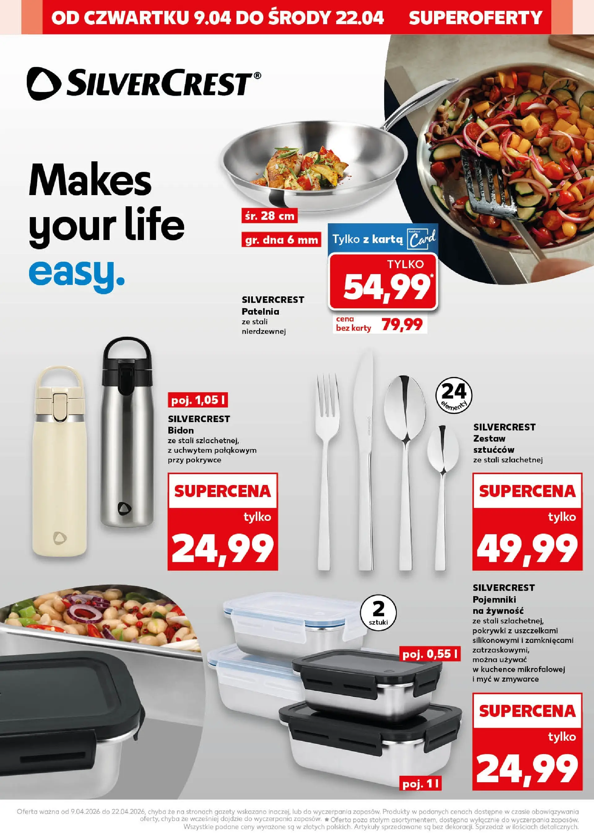 Kaufland gazetka - Złap Okazje od 09.04.2026 - od jutra PDF | Strona: 18 | Produkty: Karta, Patelnia, Pojemniki na żywność