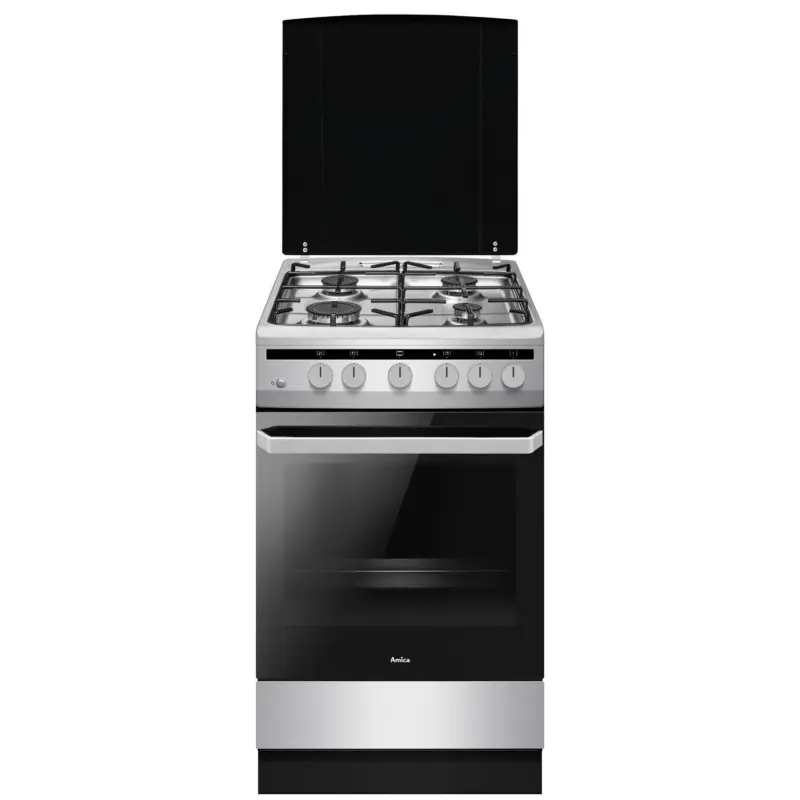 Готварска печка (газ) AMICA 507GG5.43HZpMs(Xx) , 4 Газови , INOX