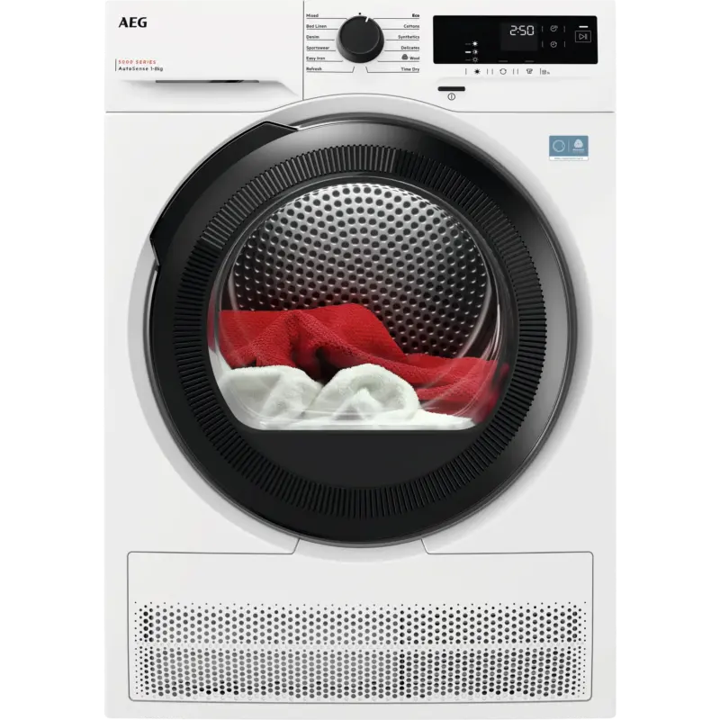 Сушилня AEG T5DZ8BE , 8 kg, C , Бял