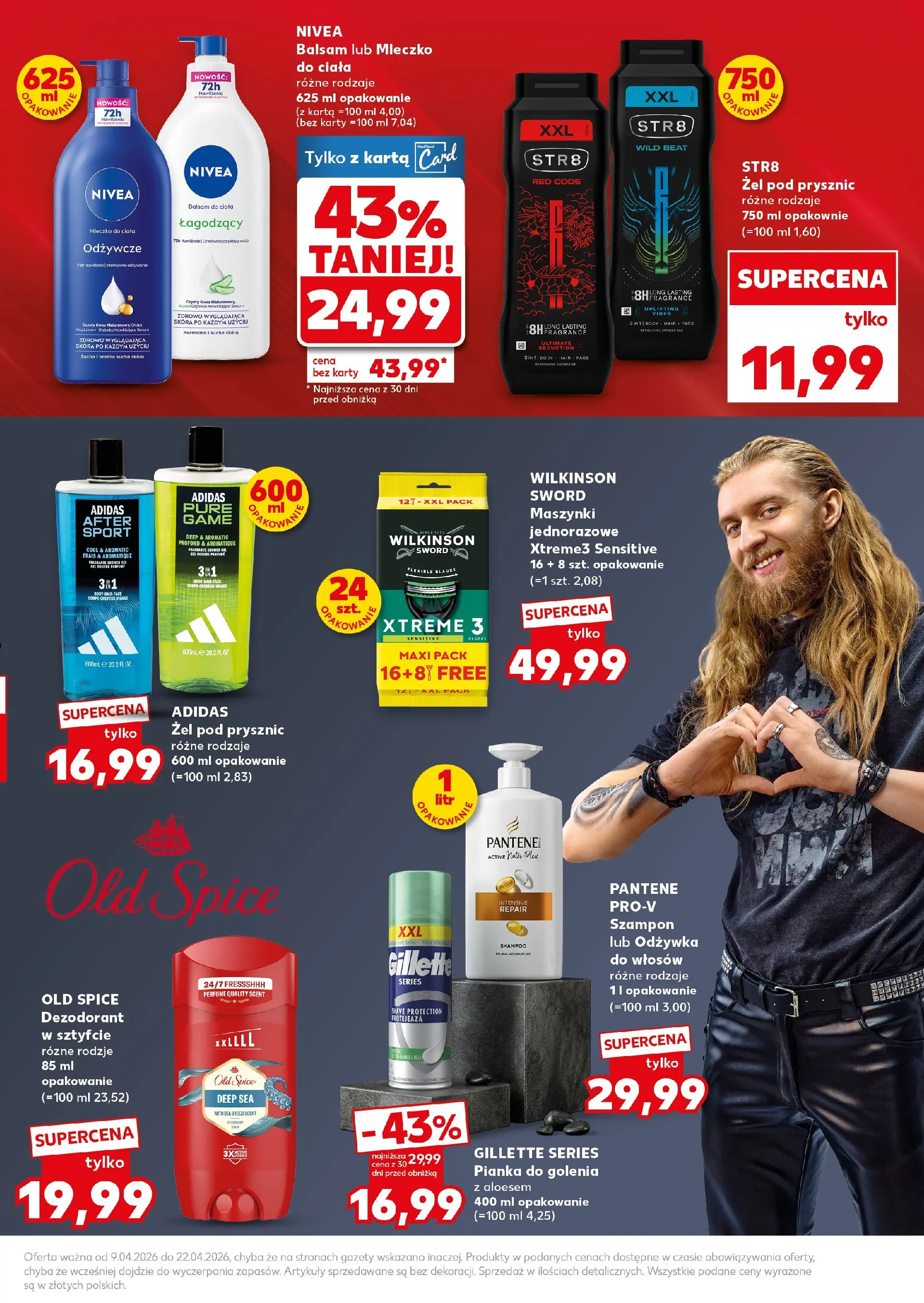 Kaufland - Katalog Drogeria  od 08.04.2026 - od jutra PDF | Strona: 15 | Produkty: Karta, Odżywka, Mleczko do ciała, Żel pod prysznic