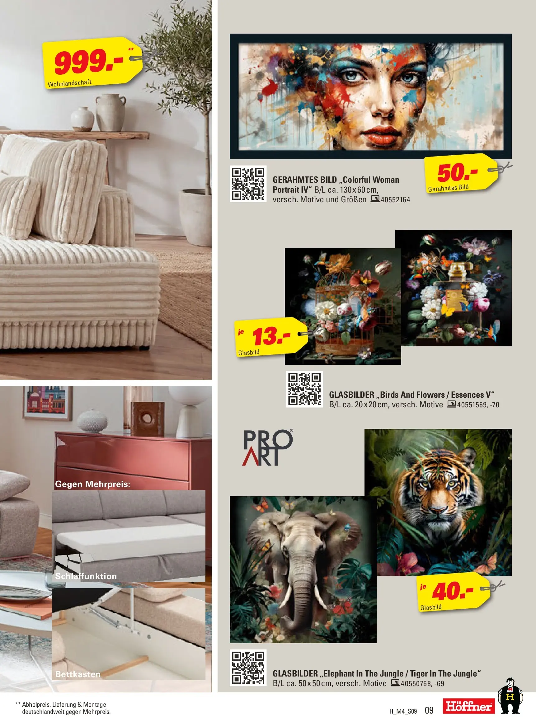 Höffner Prospekt Schönefeld	 (ab 01.04.2026) zum Blättern | Seite: 9 | Produkte: Wohnlandschaft