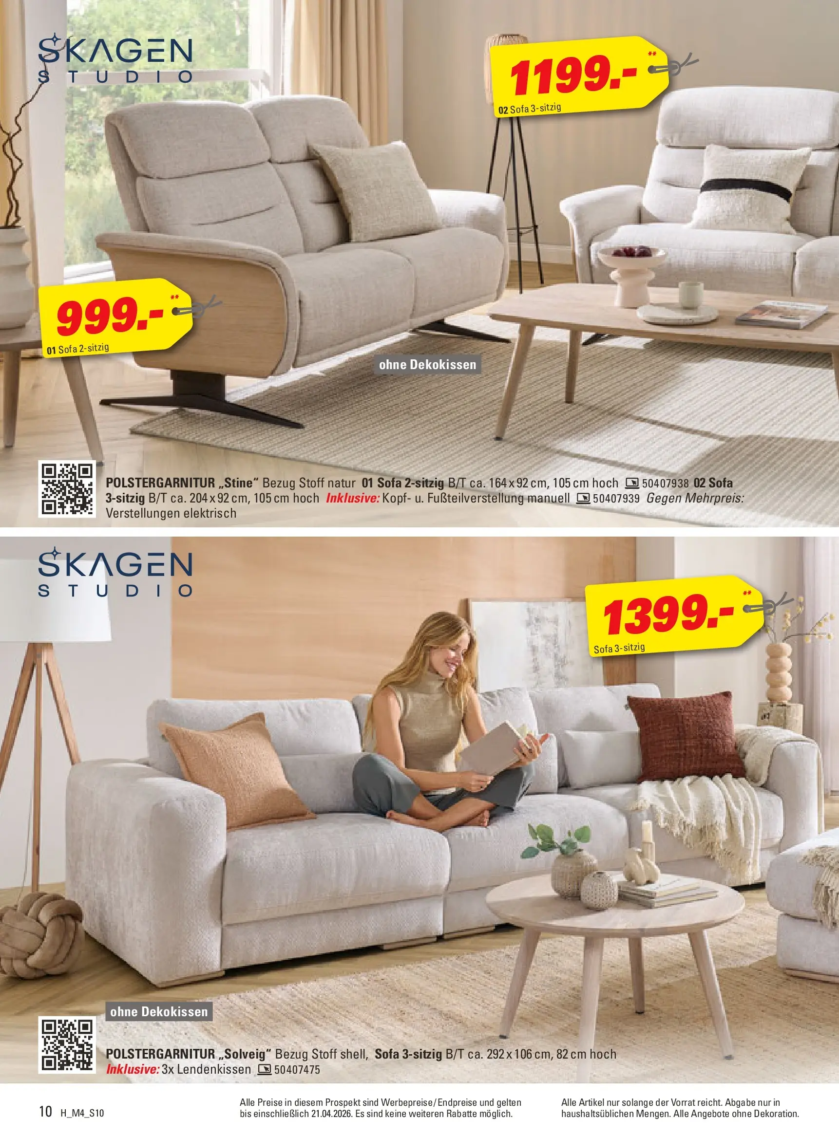Höffner Prospekt Schönefeld	 (ab 01.04.2026) zum Blättern | Seite: 10 | Produkte: Sofa