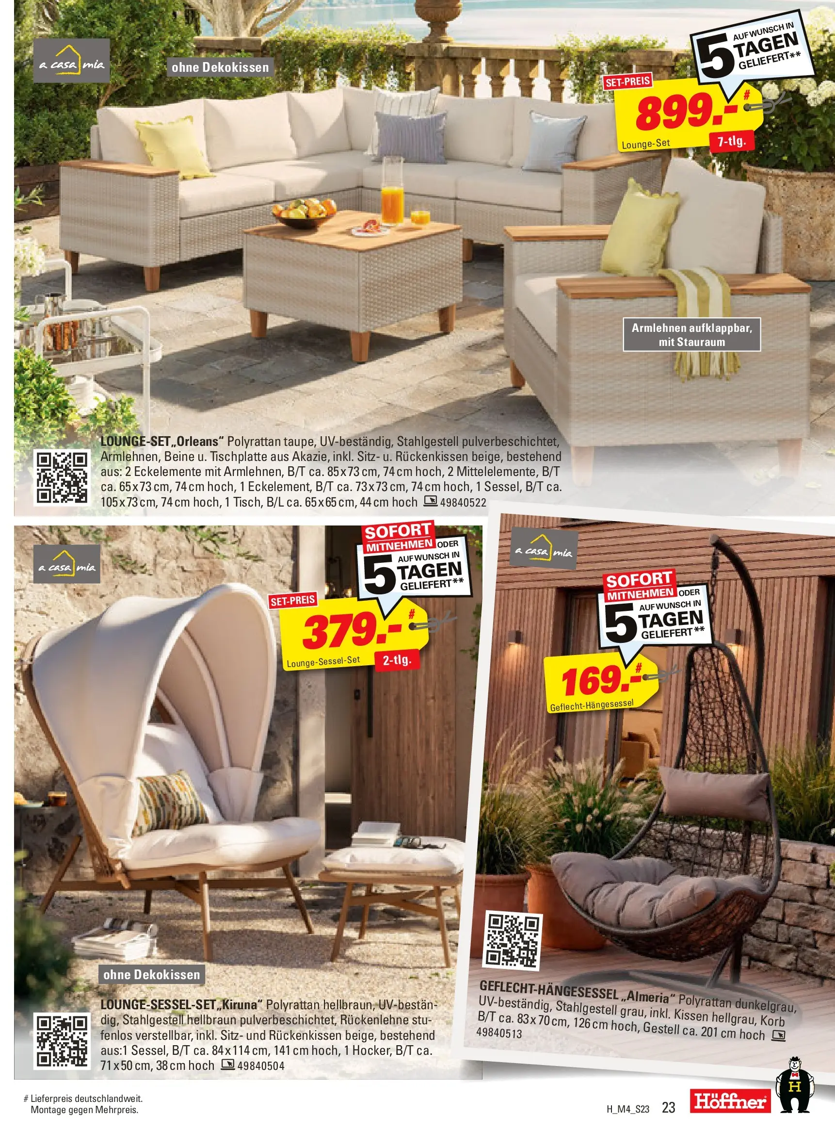 Höffner Prospekt Schönefeld	 (ab 01.04.2026) zum Blättern | Seite: 23 | Produkte: Kissen, Korb