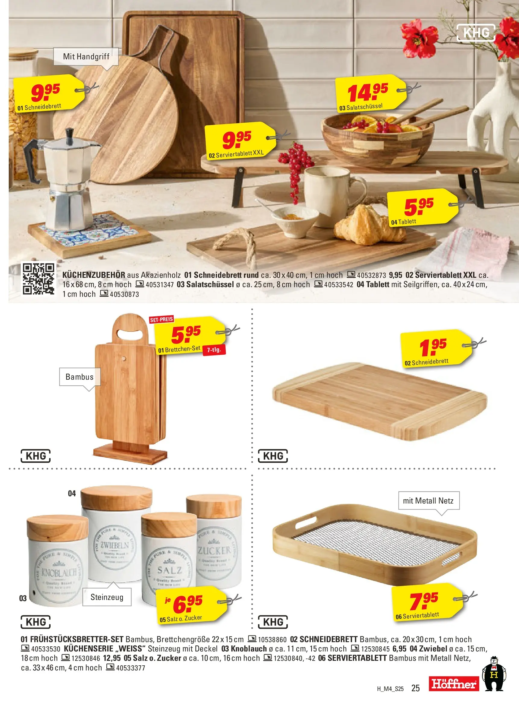 Höffner Prospekt Schönefeld	 (ab 01.04.2026) zum Blättern | Seite: 25 | Produkte: Zwiebeln, Salz, Zucker, Knoblauch