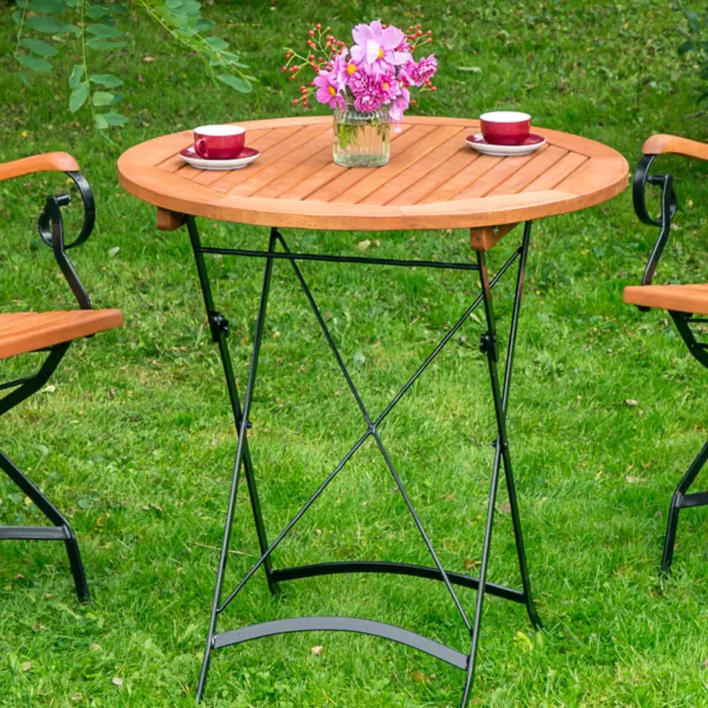 Gartenklapptisch Schlossgarten Natur klappbar ca. 70x74x70cm