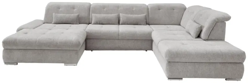 Wohnlandschaft Dalida Silberfarben Chenille