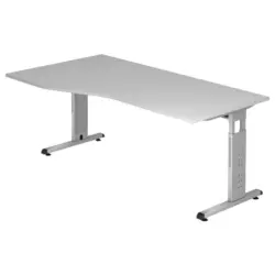 Schreibtisch 180/100/65-85 cm Grau