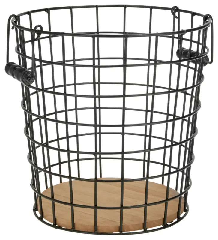 Papierkorb Cage Braun/Schwarz