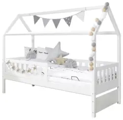 HAUSBETT 90x200cm Wei&szlig;