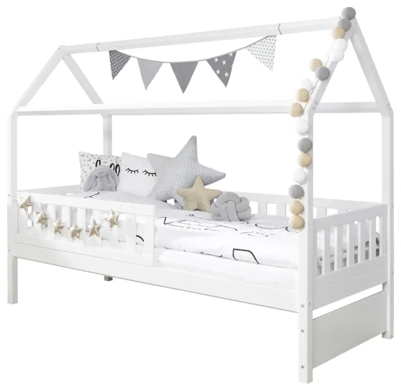 HAUSBETT 90x200cm Wei&szlig;