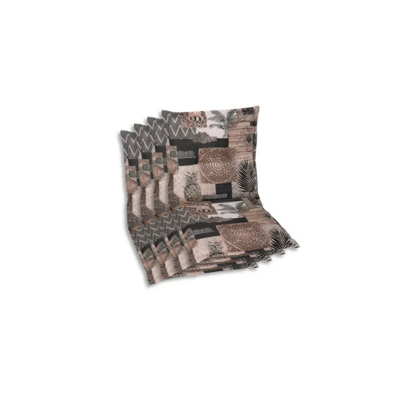 Sesselauflagenset in Beige Federn