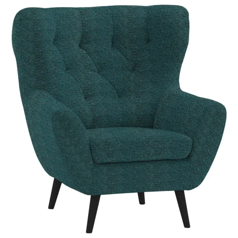 Sessel in Flachgewebe Petrol