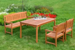 Gartenbank Lima aus Eukalyptus Natur