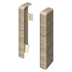 Sockelleistenendst&uuml;ck Eichefarben, Hellgrau