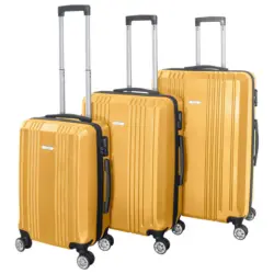 Reisekofferset Gelb 3-teilig