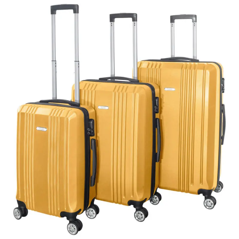 Reisekofferset Gelb 3-teilig