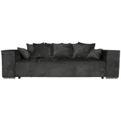 Bigsofa in Flachgewebe Schwarz