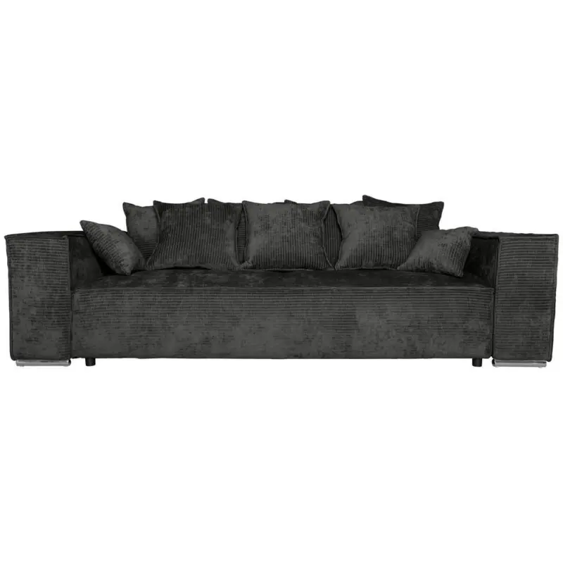 Bigsofa in Flachgewebe Schwarz