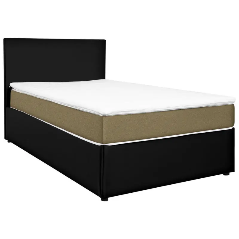 Boxbett 180/200 cm in Gelb, Schwarz