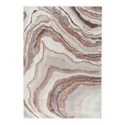 Webteppich 120/170 cm MY Bologna Creme, Terracotta