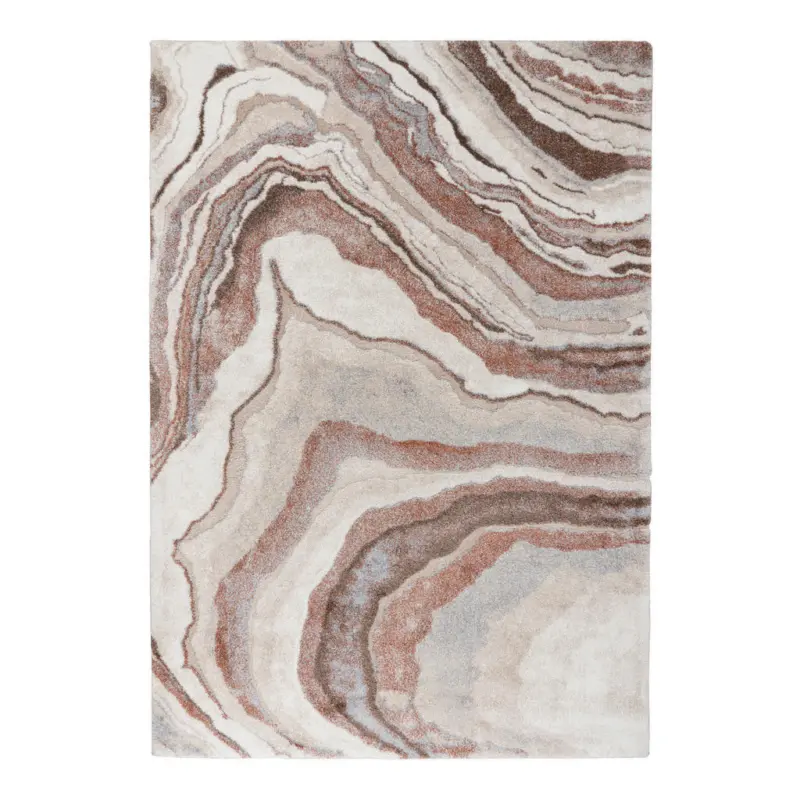 Webteppich 120/170 cm MY Bologna Creme, Terracotta