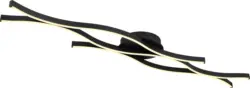 LED-Deckenleuchte Relo in Opal/Schwarz max. 35 Watt Deckenlampe