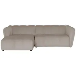 Ecksofa Livoli in Chenille Creme 160/246 cm