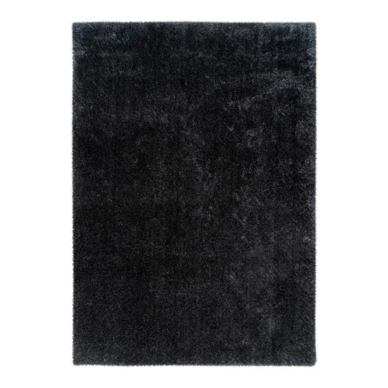 Hochflorteppich 80/150 cm Graphitfarben