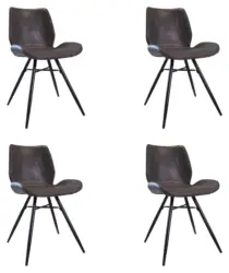 Stuhl-Set Barron 4er-Set ca. 47x82 cm Anthrazit