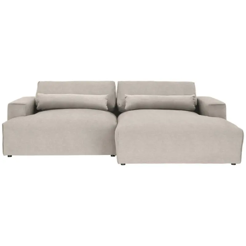 Ecksofa Felicia in Struktur Beige 267/187 cm