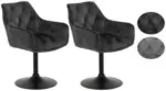 M&ouml;belix Stuhl-Set gepolstert drehbar 2er-Set