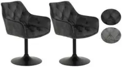 Stuhl-Set gepolstert drehbar 2er-Set