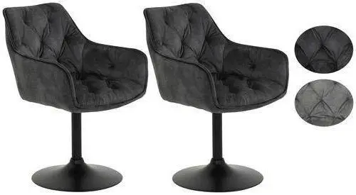 Stuhl-Set gepolstert drehbar 2er-Set
