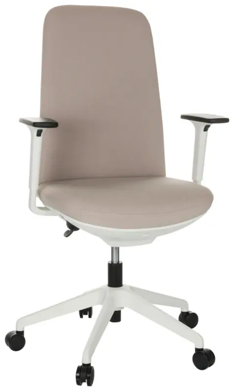 Drehstuhl Nestora Beige/Wei&szlig;