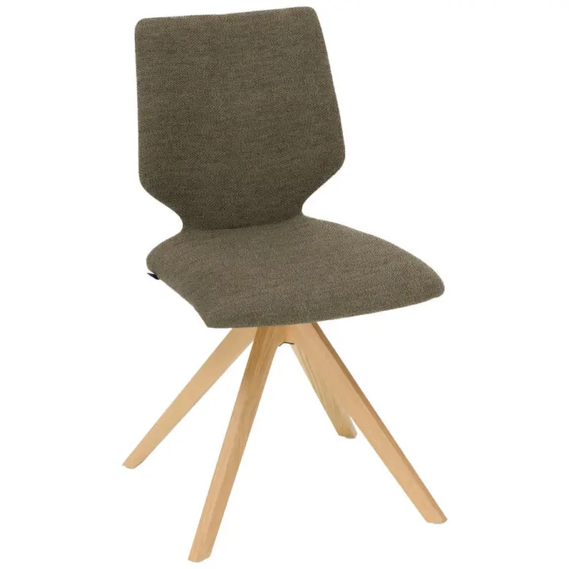 Stuhl in Holz, Textil Eichefarben, Fango