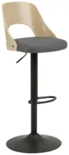 m&ouml;max Barhocker in Dunkelgrau/Natur