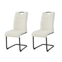 Schwingstuhl-Set 2 St&uuml;ck Webstoff