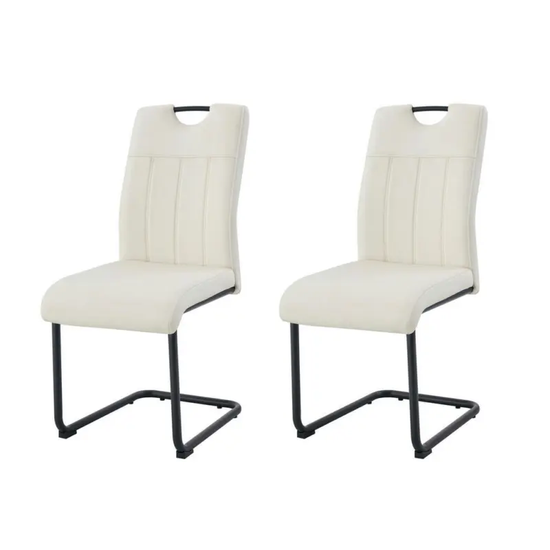 Schwingstuhl-Set 2 St&uuml;ck Webstoff