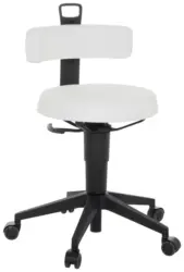 B&uuml;rohocker Top Work Flex Pu Wei&szlig;/Schwarz
