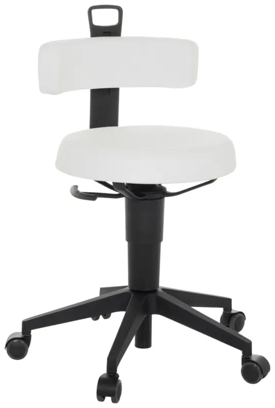 B&uuml;rohocker Top Work Flex Pu Wei&szlig;/Schwarz