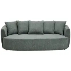 Schlafsofa in Chenille Waldgr&uuml;n