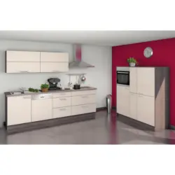 K&uuml;chenleerblock 270/153,2 cm in Eiche Bianco, Eiche grau