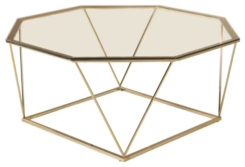 Couchtisch &Ouml;sterlen Goldfarben/Klar