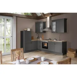 Eckk&uuml;che 185,4/290,0 cm in Graphitfarben