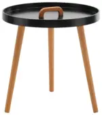 m&ouml;max Beistelltisch Lia Schwarz Pinie MDF Rund